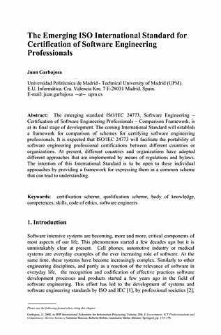 Estandarización de la Ingenieria del Software: ISO/IEC TR 19759