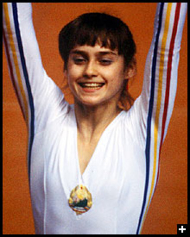 Nadia Comaneci Given Seven Perfect Tens