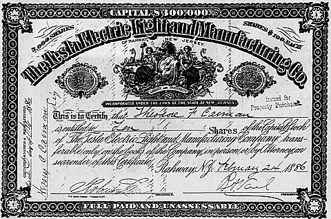 Fundació de " Tesla Electric Light & Manufacturing"