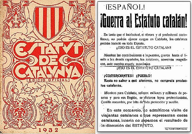 Aprobación del Estatuto de Cataluña.