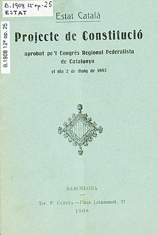 Proyecte de la Constitució de l’Estat català