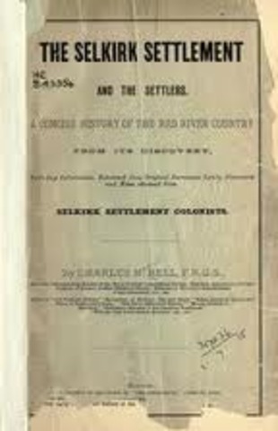 Selkirk settlement in the Red River Valley