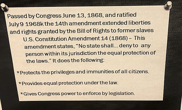 14th Amendment added to the U.S. Constitution