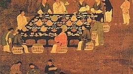 Timeline: Este pueblo se caracterizó por un gusto en los productos apetecibles y nutritivos con técnicas de cocción muy delicadas. Con los cereales como el trigo y el arroz crearon productos muy elaborados, como pastas y fideos.