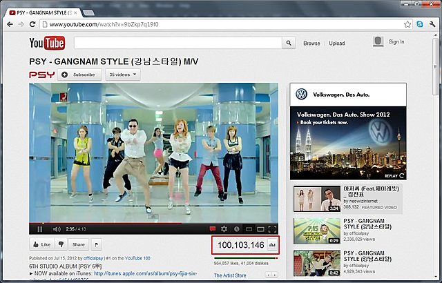 Primera vez un video llegó a los mil millones de reproducciones.