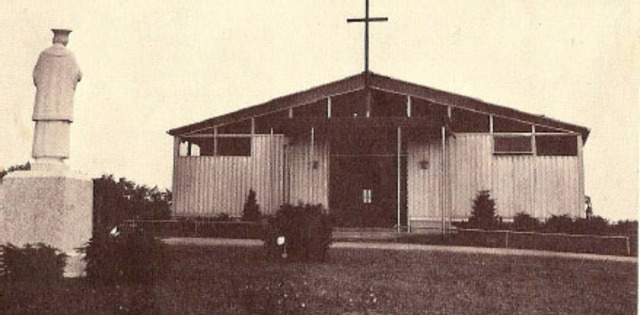 First church, the %u201CQuonset Hut,%u201D built onHighland Road, was dedicated
