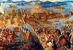 The Battle of Tenochtitlan starts