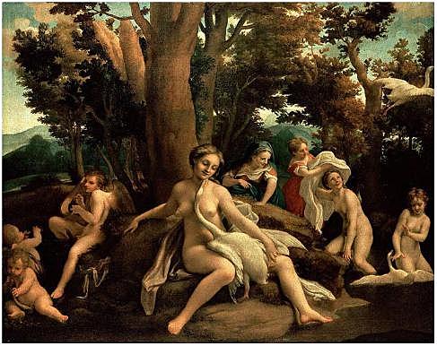 Leda con el Cisne (Correggio, Berlín)