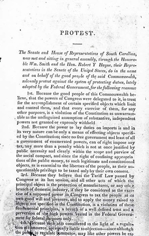 The South Carolina Exposition by John C. Calhoun