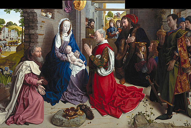 La Adoración de los Reyes (H. van der Goes, Berlín)