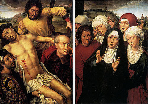 Díptico del Descendimiento de la Cruz y llanto de las santas mujeres (Hans Memling, Granada)
