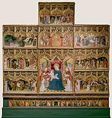 Retablo de La Bañeza o de de la vida de la Virgen y de San Francisco(Nicolás Francés, Madrid)