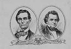 Abraham Lincoln debates Stephen Douglas