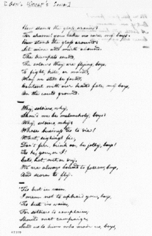 "Why, Soldiers, Why?" Manuscript