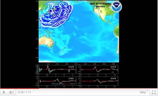NOAA: Honshu, Japan tsunami propagation