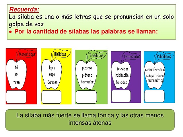 La división silábica