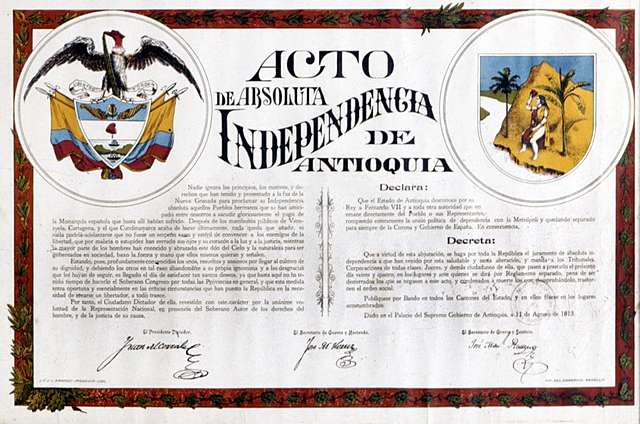 Declaración de independencia de otras provincias