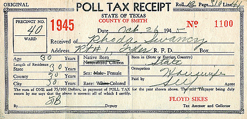 Poll Taxes