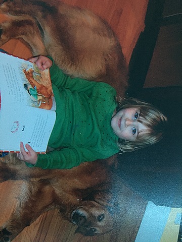 Mi perro primera, Belle, morió.