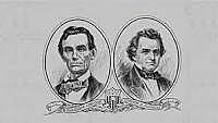 Abraham Lincoln debates Stephen Douglas