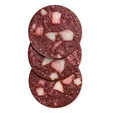 Dino versuchte es mit Blutwurst.