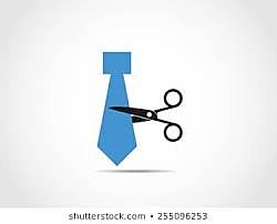 Sarah nahm Dinoś Krawatte und schnitt sie mit einer Schere ab.