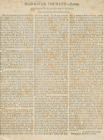 U.S motivations behind Monroe Doctrine