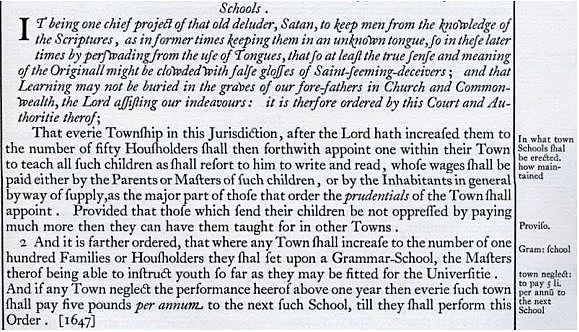 The Massachusetts Act of 1647