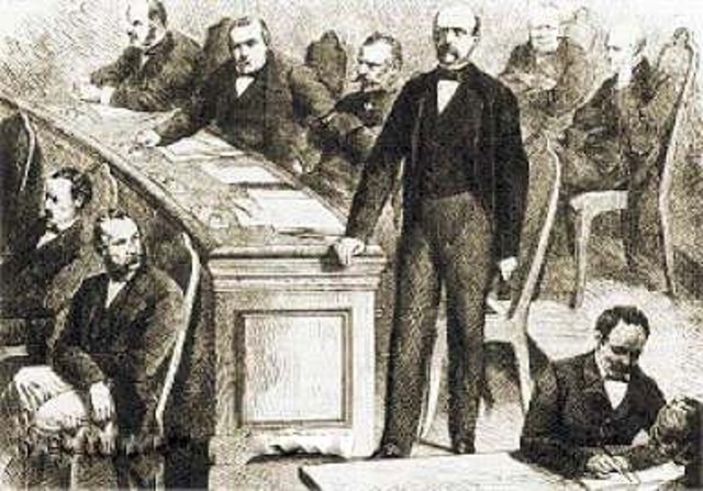 Bismarch sets up the two-house legislature and the Reichstage.