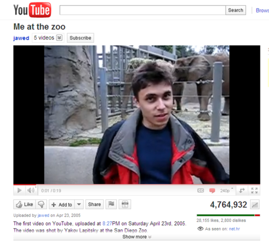 The First YouTube Video