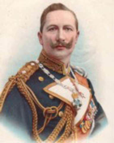 William II becomes kaiser.