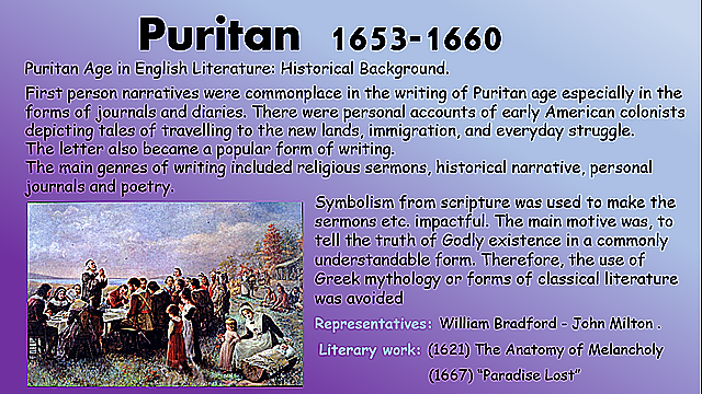 1653 Puritan Age( 1653-1660)
