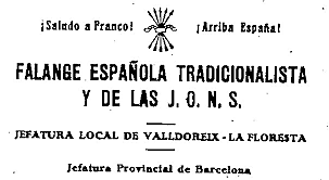 -	Creació	de	Falange	Espanyola	de	les	JONS	(partit	polític	d’extrema	dreta)