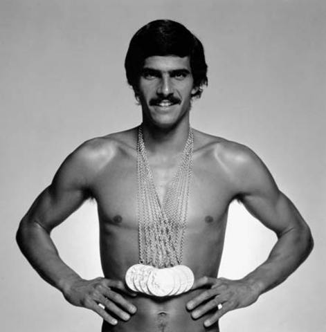 Mark Spitz Wins Seven Gold Medals