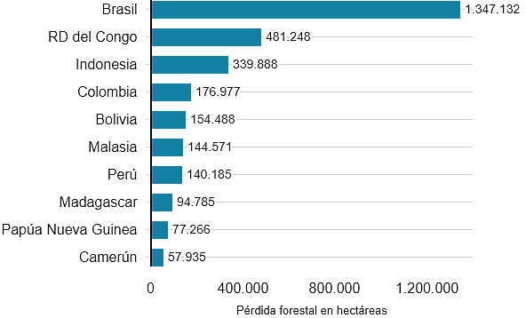 Cuáles son los países más deforestados del mundo y cuántos están en América Latina