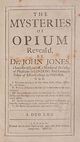 PUBLICACIÓN DE LA OBRA "THE MYSTERIES OF OPIUM REVEAL'D"
