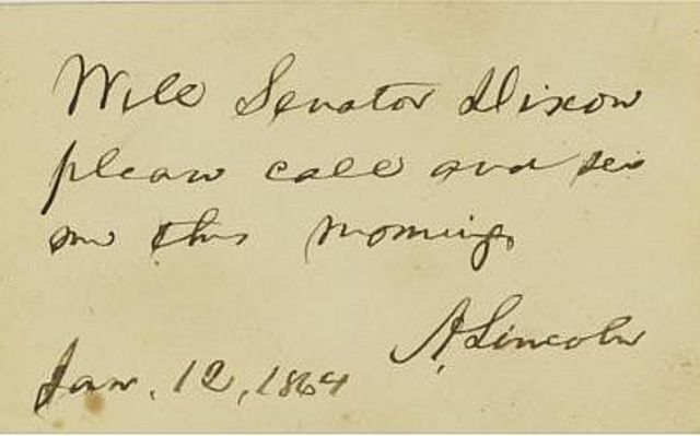 Lincoln Visits Sen. Dixon