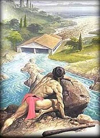 Sexto trabajo: Limpiar los establos de Augias.