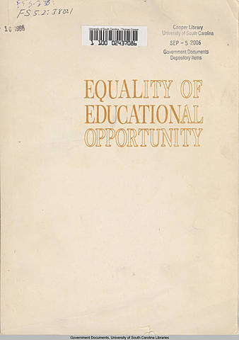 Informe de James Coleman "Equality of Educational Opportunity"