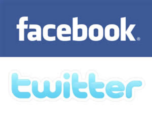 Fcebook and Twitter