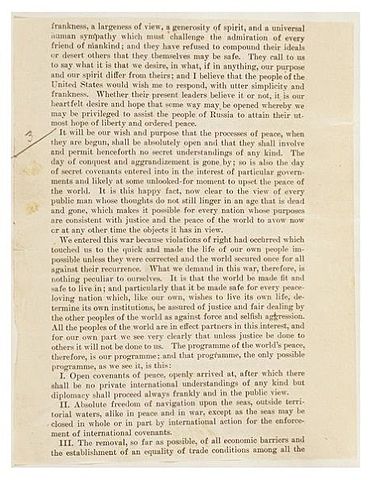 Los 14 puntos de Wilson