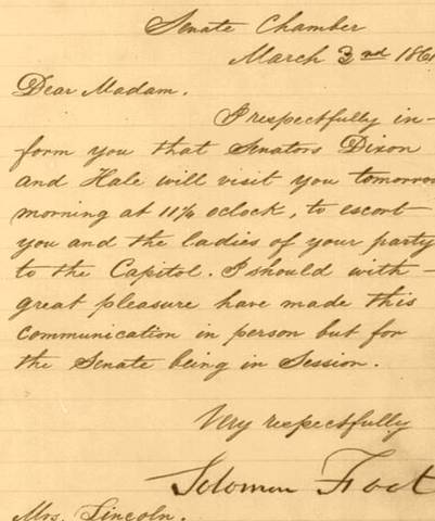 Sen. Dixon and wife Elizabeth were friends of Pres. Lincoln and Mary from their first days in Washington till their last