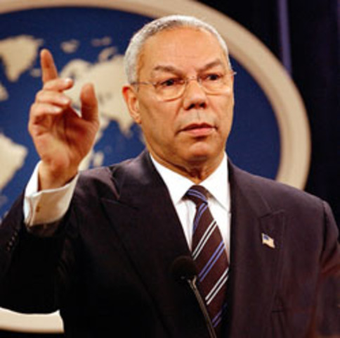 Colin Powell presented information that UAVs were ready to be launched against the U.S