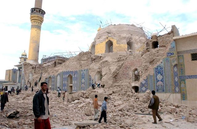 al-Askari Mosque bombing in Samarra, resulting in heavy violence over the following days