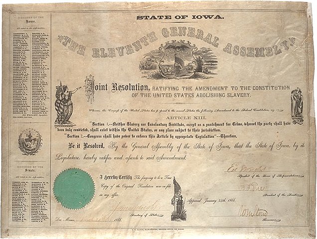 13th Amendment Ratified