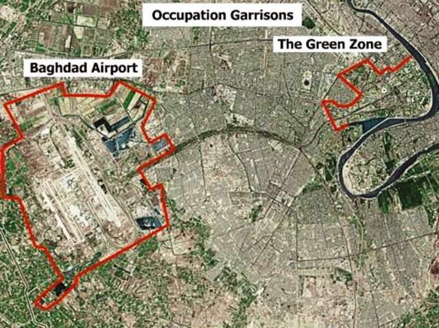 US handed conrol of Green Zone and Saddam Hussein's presidential palace to the Iraqi government