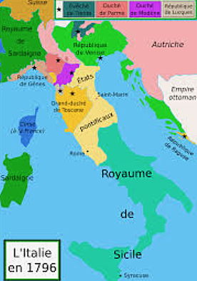 la péninsule italienne est divisée politiquement