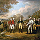 Surrender of general burgoyne canvas john trumbull 1821