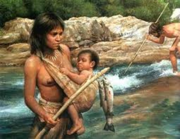 Cro-Magnon people migrate out of Africa