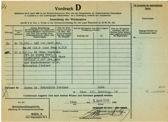 Jews in Reich must register all property with authorities.